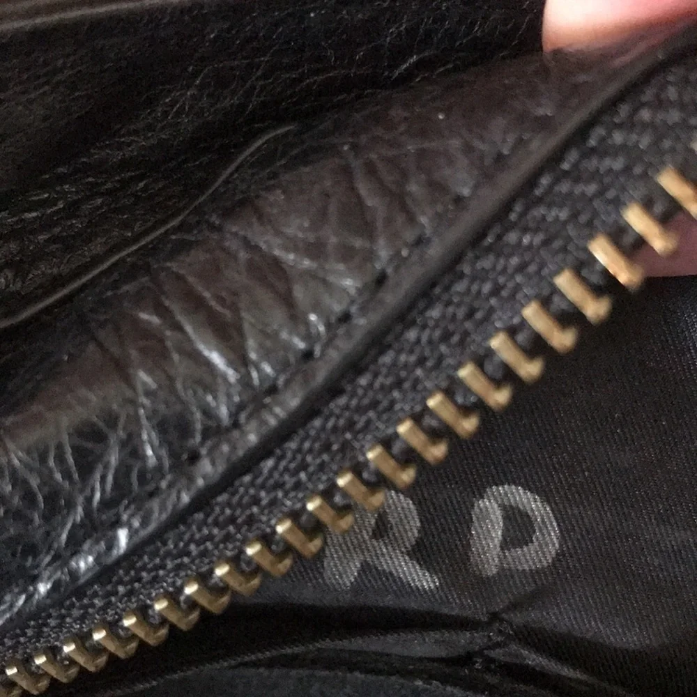rebecca minkoff black leather jamie satchel /crossbody purse